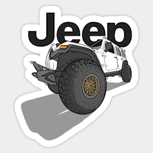 Jeep Design - White Sticker